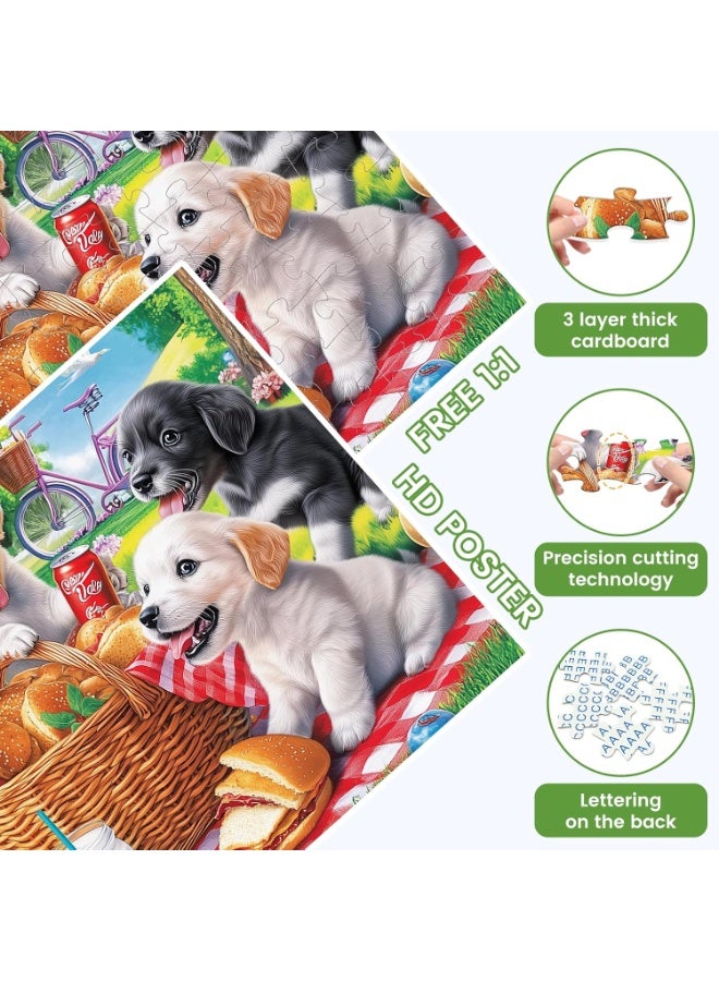 1000 قطعة من الألغاز للكلاب في نزهة - ألعاب ألغاز ممتعة للكبار والأطفال - هدية عيد ميلاد مثالية - Image 4