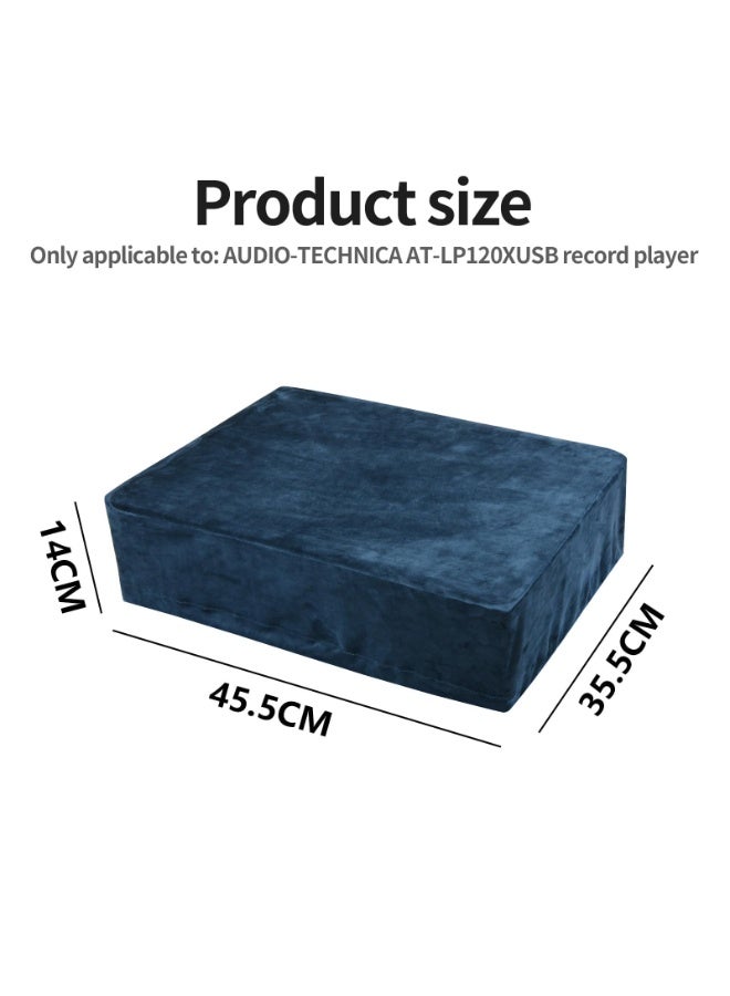1 قطعة غطاء الغبار لـ Audio-Technica AT-LP120XUSB / AT-LP120XBT-USB طاولة الدوار,غطاء الغبار مع القسيمة القصيرة بلش طاولة الدوار الحماية حالة الأكمام حالة (أسود) - Image 2