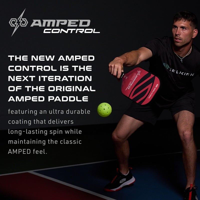 Selkirk Sport Amped Control Pickleball Paddle | Assembled in The USA | Next-Gen FiberFlex+ Face & Ultra Durable Spin Coating | 16mm X5 Core for Unrivaled Precision & Control | Invikta Midweight Red - Image 2