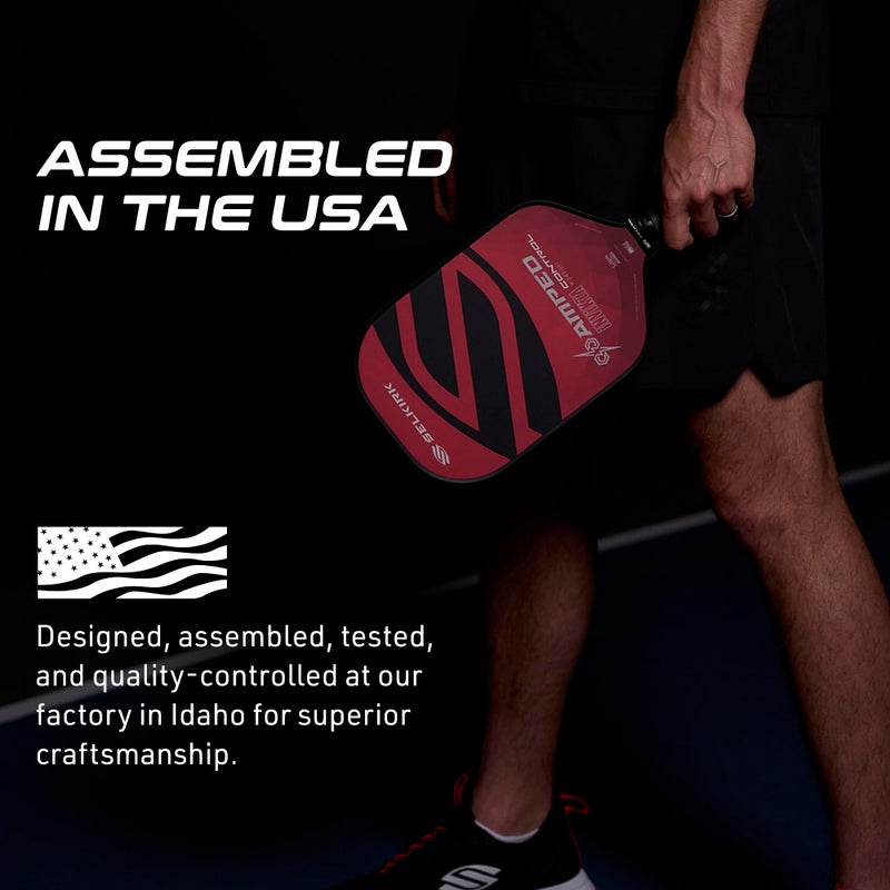 Selkirk Sport Amped Control Pickleball Paddle | Assembled in The USA | Next-Gen FiberFlex+ Face & Ultra Durable Spin Coating | 16mm X5 Core for Unrivaled Precision & Control | Invikta Midweight Red - Image 3