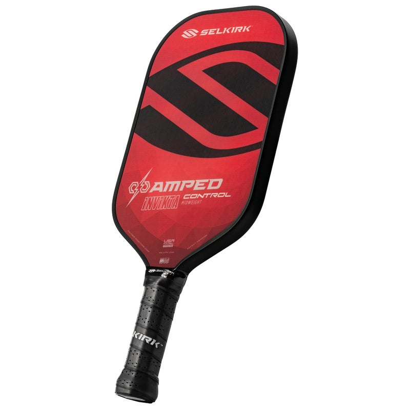 Selkirk Sport Amped Control Pickleball Paddle | Assembled in The USA | Next-Gen FiberFlex+ Face & Ultra Durable Spin Coating | 16mm X5 Core for Unrivaled Precision & Control | Invikta Midweight Red - Image 1