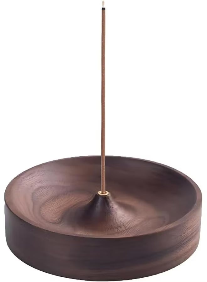 Incense Holder, Black Walnut Incense Stick Holders with Ash Catcher, Aromatic Burner for Sticks, Home Décor, Office, Club, 9 * 2 cm, 3 mm Incense Hole - Image 1