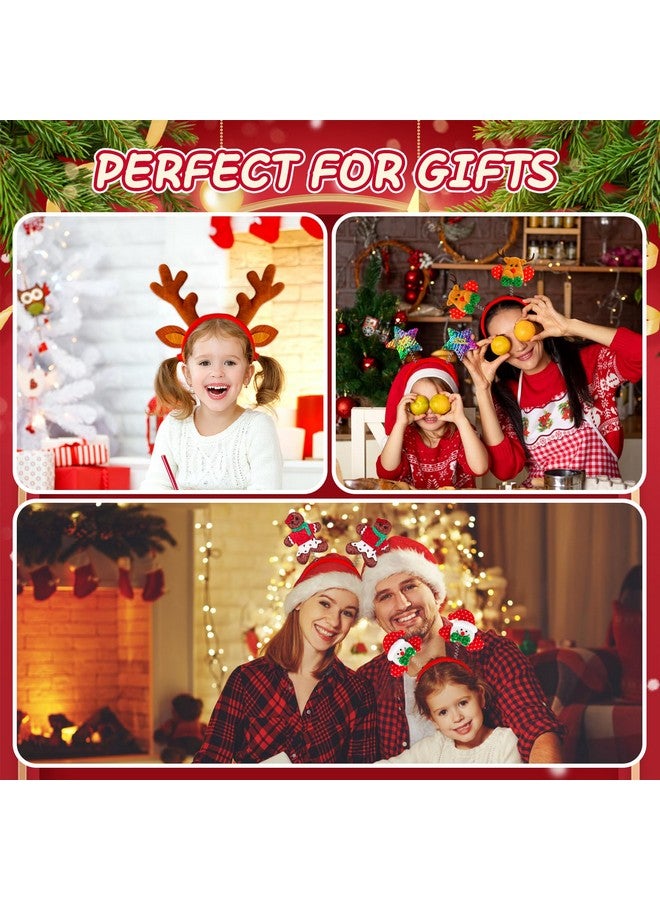 MGparty MGparty 16 pcs Christmas Headbands Christmas Parties Favors Decoration Supplies Xmas Gifts Photo Booth Xmas Tree Snowman Reindeer Antlers Santa Hat - Image 5