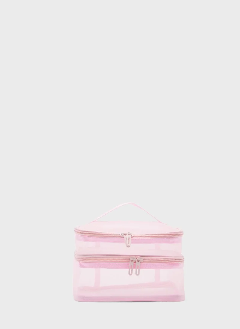 Ginger Double Layer Cosmetic Bag