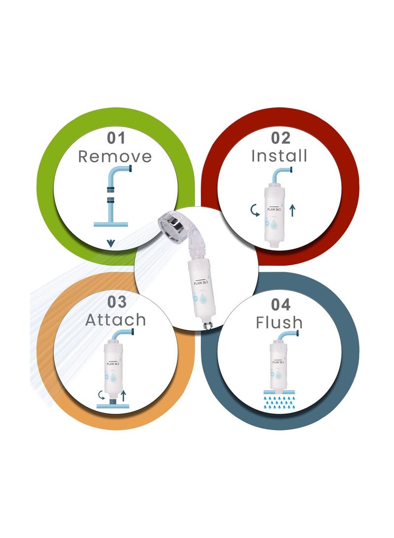 Plan 36.5 Plan 36.5 Premium Vitamin C Deluxe Korean Shower Filter for Bathroom Shower - Image 3