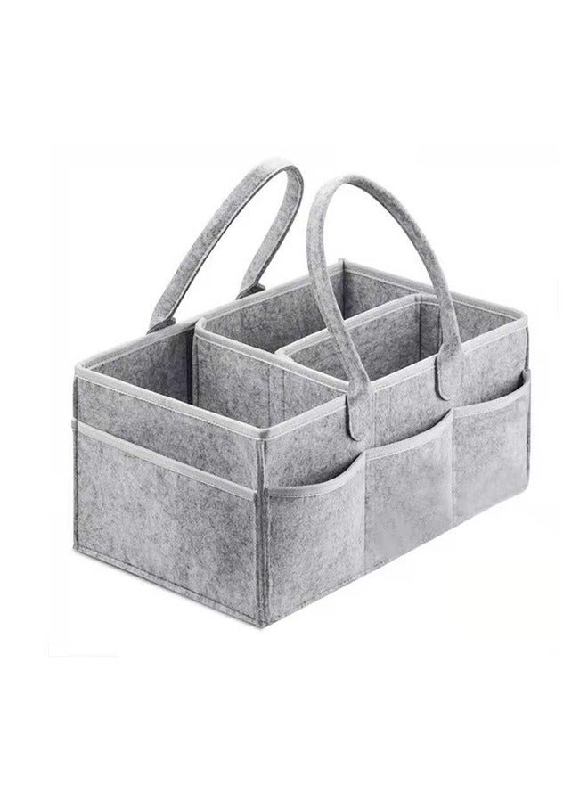 Baby Diaper Caddy Organize,Boys Girls Nursery Storage Bin,Large Nursery Tote with Removable Compartments (Ordinary)  - Image 2