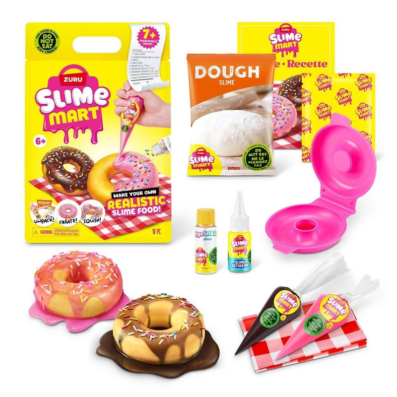 Slime Mart Series 1 Make Your Own Realistic Slime Food! Donut Bag DIY Kit (10 Pieces) - Image 2
