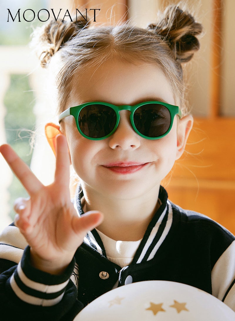 Moovant Baby Polarized Sunglasses UV400 Protection Cute Beach Holiday Outdoor Sun Glasses with Lightweight Flexible TPEE Frame and Elastic Strap for Boys & Girls Age 0-3 - Image 2