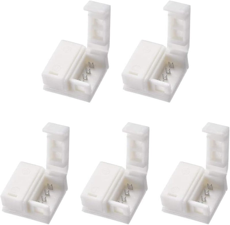 10mm 4P Solderless LED Strip Connector For 5050 3528 RGB Waterproof Lights 5PCS - Image 1