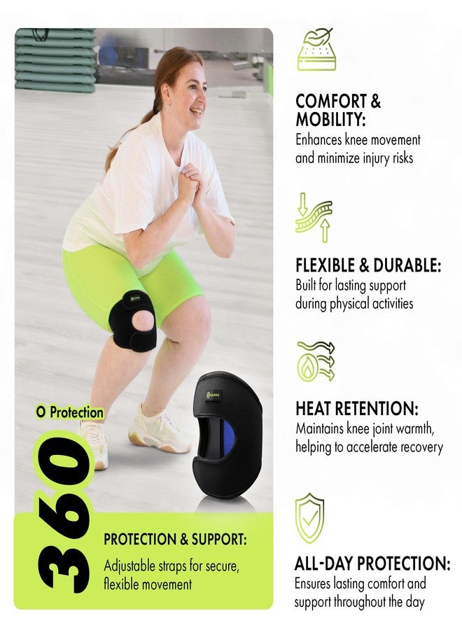 GARNO Knee Brace for Pain Relief by Meniscus Tear, MCL, Arthritis, ACL, Osgood Schlatter, Compression Patellar Tendon Support Strap for Working Out, Running, Weightlifting; Men, Women; (Large Size) - Image 5