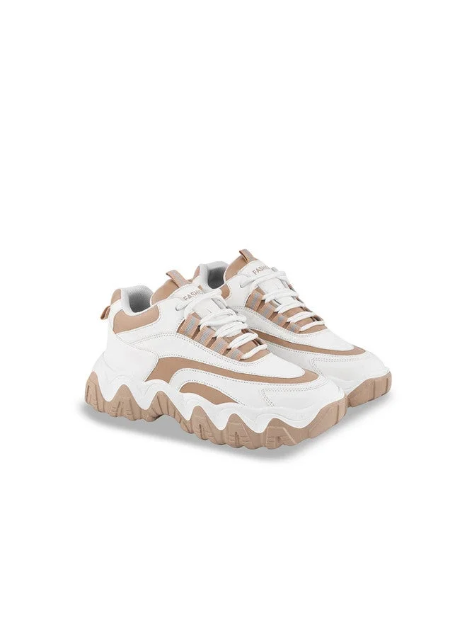 شوتوبيا Shoetopia Girls Lace-Ups Round Toe Sneakers