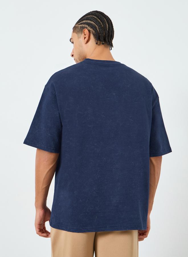 Styli Men Oversized Washed Crew Neck T-Shirt - Image 4