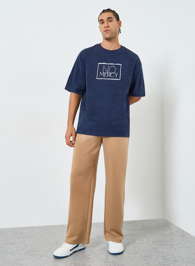 Styli Men Oversized Washed Crew Neck T-Shirt - Image 2
