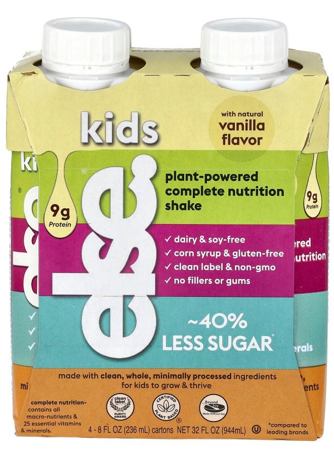 Else Kids Plant-Powered Complete Nutrition Shake Vanilla 4 Cartons 8 fl oz (256 ml) Each - Image 1