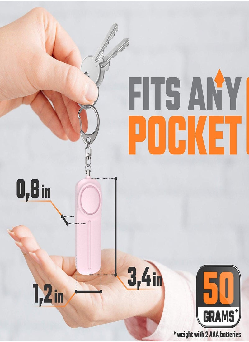 Y&D Personal Alarm Safety Panic Keychain Emergency Self Defence 130 dB Loud Siren Protection Device with LED Light Simple Operation Reusable for Women Kids Elders  - Image 3