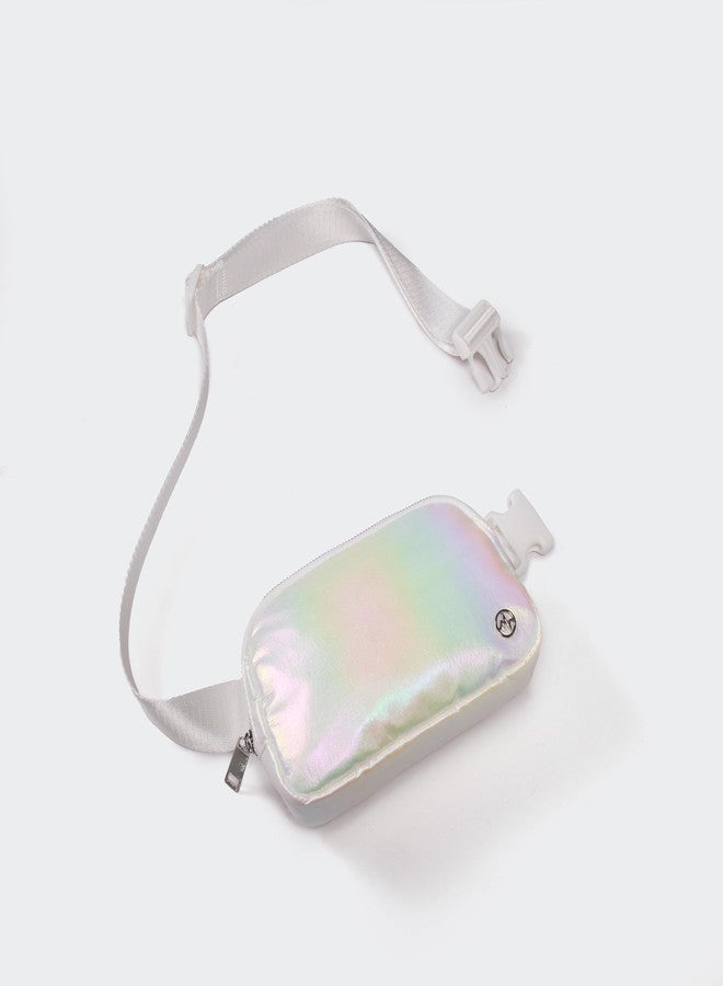 Pander Belt Bag for Women, Fashion Waist Packs, Crossbody Bags, Belt Bag with Adjustable Strap, Iridescent, 7.5" X 2" X 5" (19cm X 5.5cm X 13cm), 1L - Image 2