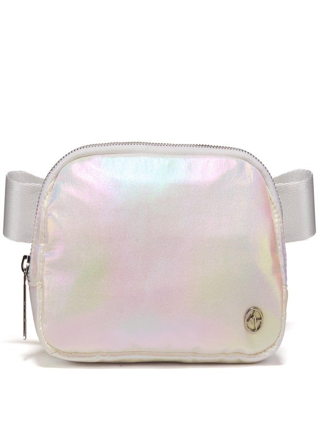 Pander Belt Bag for Women, Fashion Waist Packs, Crossbody Bags, Belt Bag with Adjustable Strap, Iridescent, 7.5" X 2" X 5" (19cm X 5.5cm X 13cm), 1L - Image 1