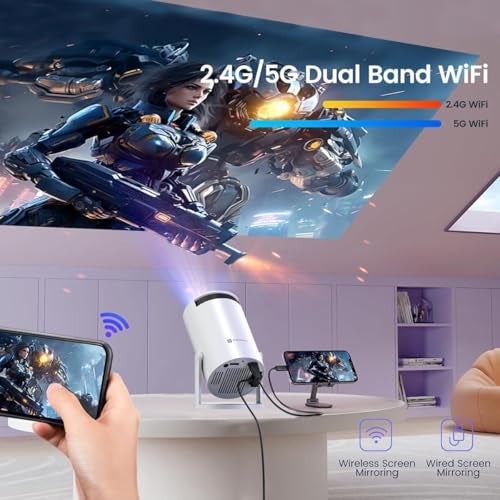 Portronics Beem 440 Smart LED Projector with 720p HD Resolution, Rotatable Design, Built-in Streaming Apps (Netflix, Prime Video, Hotstar), 2200 Lumens, Screen Mirroring, 3 Watts Speaker (White) - Image 5
