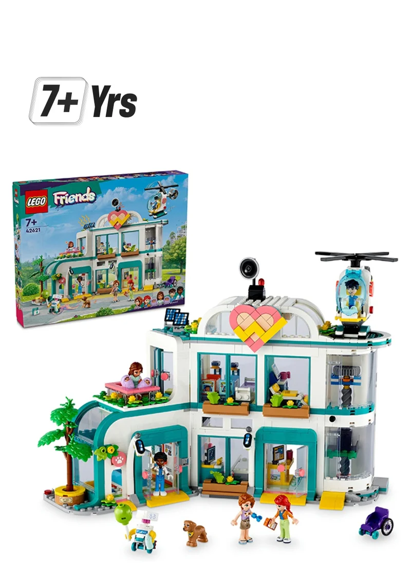 ليغو 42621 Friends Heartlake City Hospital Playset, Toy Helicopter And Mini-Doll Characters, Building Set For Kids, Medical Play, Gift For Girls And Boys Aged 7 Years Old And Over (1,045 Pieces)