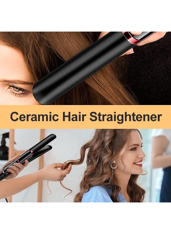 BESTIS - Ceramic Hair Straightener, 4 Speed Up to 200°C, Flat Iron Hair Straightener and Curler for Long Short Curly Thick Hair, Adjustable Temperature with Clear LCD Display - Image 1
