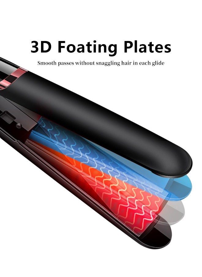 BESTIS - Ceramic Hair Straightener, 4 Speed Up to 200°C, Flat Iron Hair Straightener and Curler for Long Short Curly Thick Hair, Adjustable Temperature with Clear LCD Display - Image 1