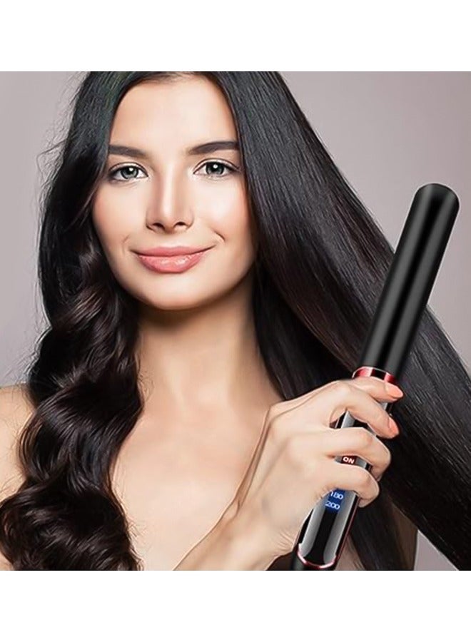 بيستيس  مكواة فرد الشعر السيراميكية، 4 سرعات تصل إلى 200 درجة مئوية، مكواة فرد الشعر ومكواة تجعيد الشعر للشعر الطويل القصير المجعد الكثيف، درجة حرارة قابلة للتعديل مع شاشة LCD واضحة - Image 3