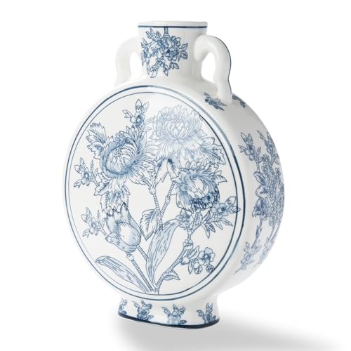 Magclay Blue and White Vase for Home Decor, Chinoiserie Vase Decor, Ceramic Large Vases, Flowers and Branches - Image 1