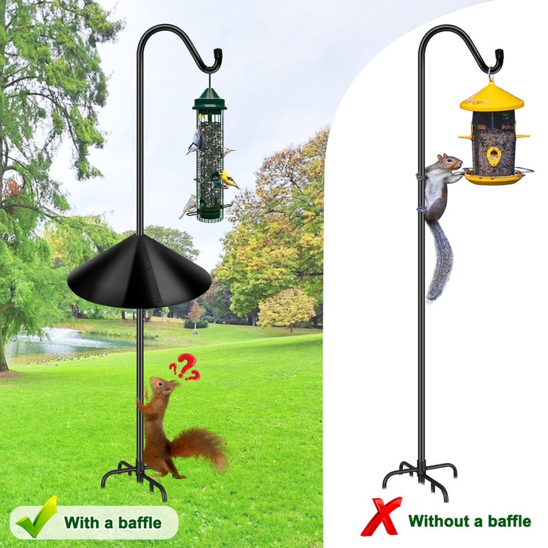 Lezcufer PP Squirrel Proof Baffle, Pole Mount Squirrel Guard Stopper for Outdoors Bird Feeder Pole - (Black, 16inch,1 Pack) - Image 5