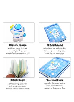 Y&D SYOSI Cute Journal Notebook, PU Leather Cover Notebook Kawaii with Ballpoint Pen and Magnetic Decompression Sponge for Kids Ages 6 Up  - Image 2