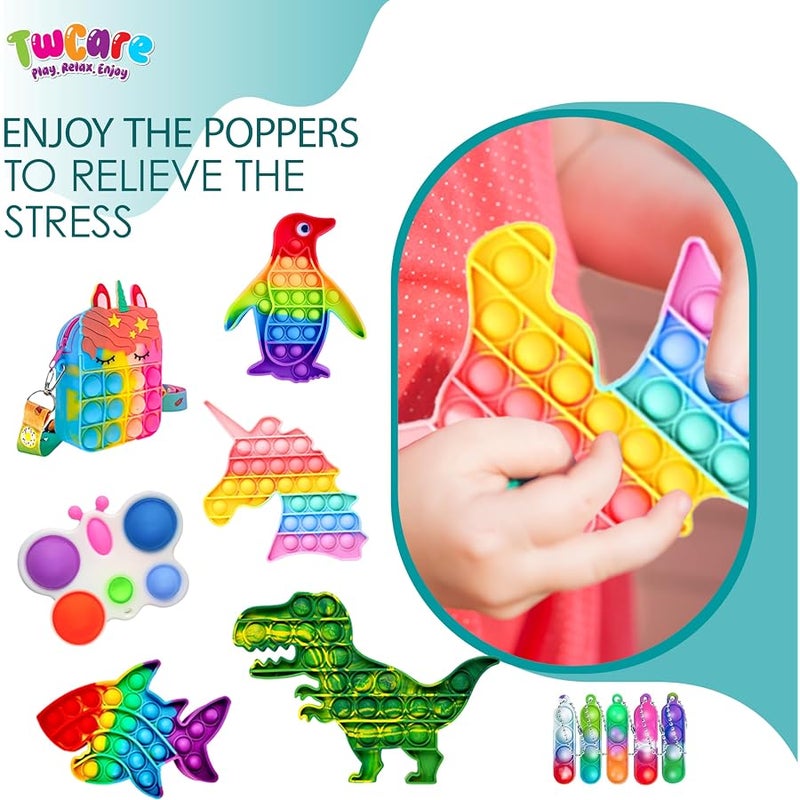 TwCare 120 Pack Fidget Toys Set,Pop Sensory Party Favors Gifts for Kids Adults Boy Girl Stocking Stuffers Autistic Bulk Goodie Bag Filler Treasure Box Classroom Prizes School - Image 2