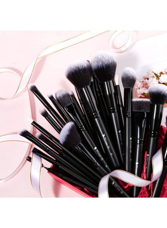 دي يو كير مجموعة فرش مكياج احترافية من دوكير، مكونة من 27 قطعة، مصنوعة من فرش كابوكي صناعية فاخرة، لمزج كريم الأساس وبودرة الوجه وأحمر الخدود وخافي العيوب وظلال العيون - Image 2