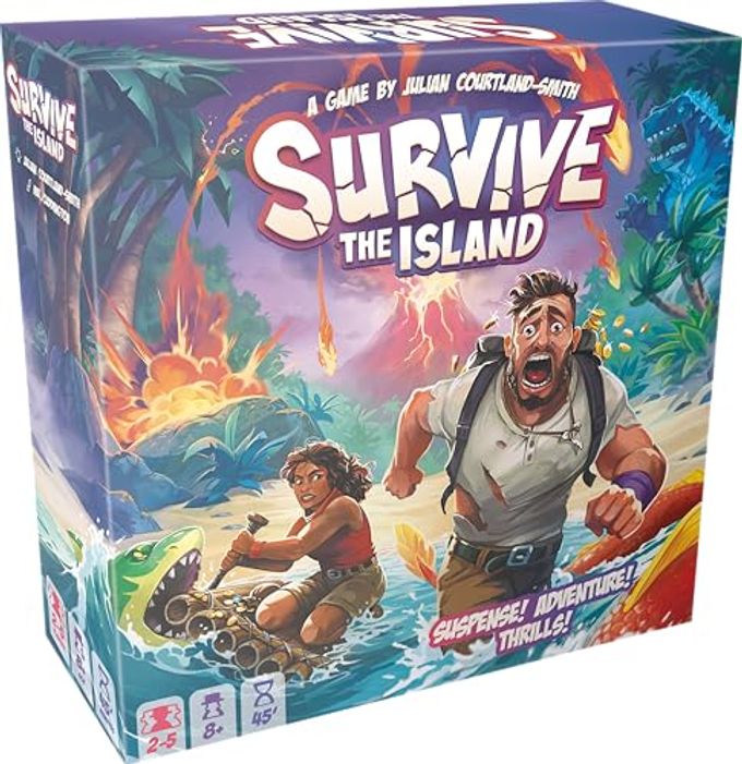 Asmodee Survive The Island Board Game (2024 Edition) Thrilling Escape Adventure with New Monsters, Fun Strategy Game for Kids & Adults, Ages 8+, 2-5 Players, 45 Minute Playtime - Image 1