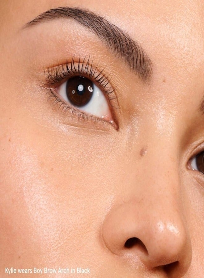 جلوسير أكثر لمعانًا  ولد  دهان الحواجب 2 في 1 طويل الأمد + قلم حواجب - أسود، مقاوم للتلطخ، تحديد قابل للبناء عليه - Image 3