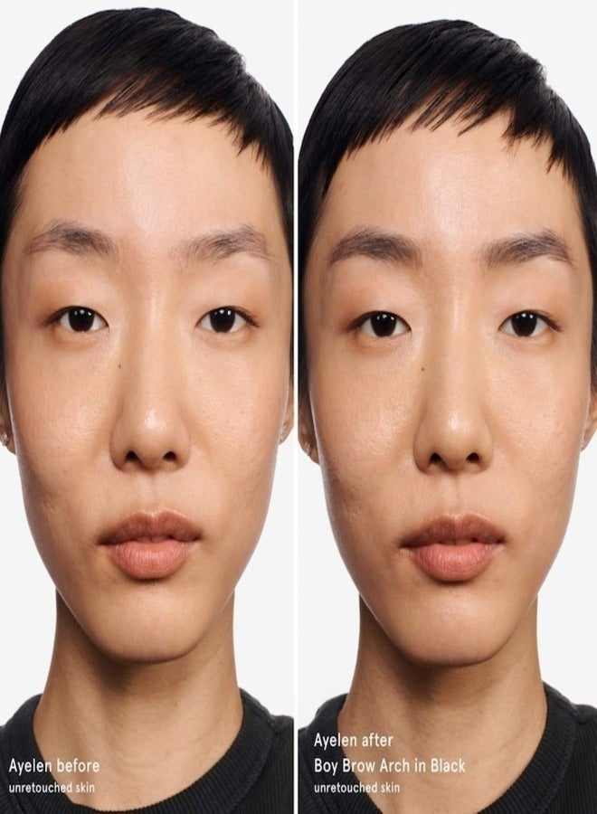 جلوسير أكثر لمعانًا  ولد  دهان الحواجب 2 في 1 طويل الأمد + قلم حواجب - أسود، مقاوم للتلطخ، تحديد قابل للبناء عليه - Image 5