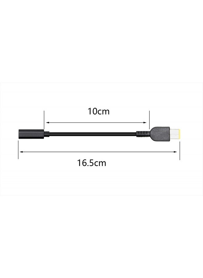 CERRXIAN - 15cm 65W PD USB Type C Female Input to Slim Tip Power Charging Cable for Lenovo Thinkpad E440 E450 E550 E560 T430 T440 T440S Lenovo Yoga 13 Yoga 11S(Square s) - Image 1