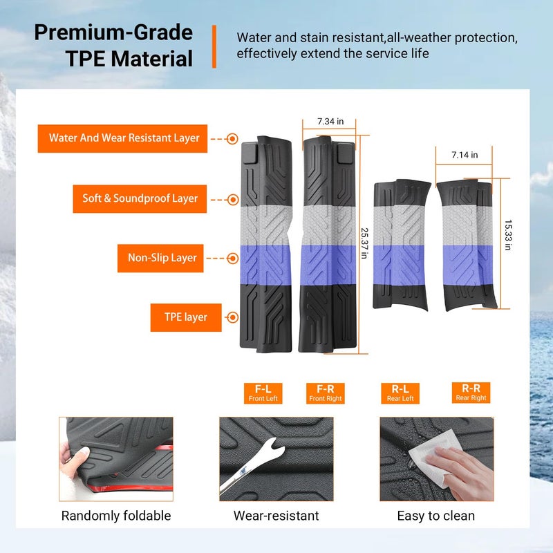 powoq Door Sill Guard Compatible with 2020-2026 Jeep Gladiator JT Threshold Protector 18-26 Wrangler JL Integrated Door Sill Protectors Entry Guard Replacement for 2020-2026 Jeep Gladiator Accessories - Image 5
