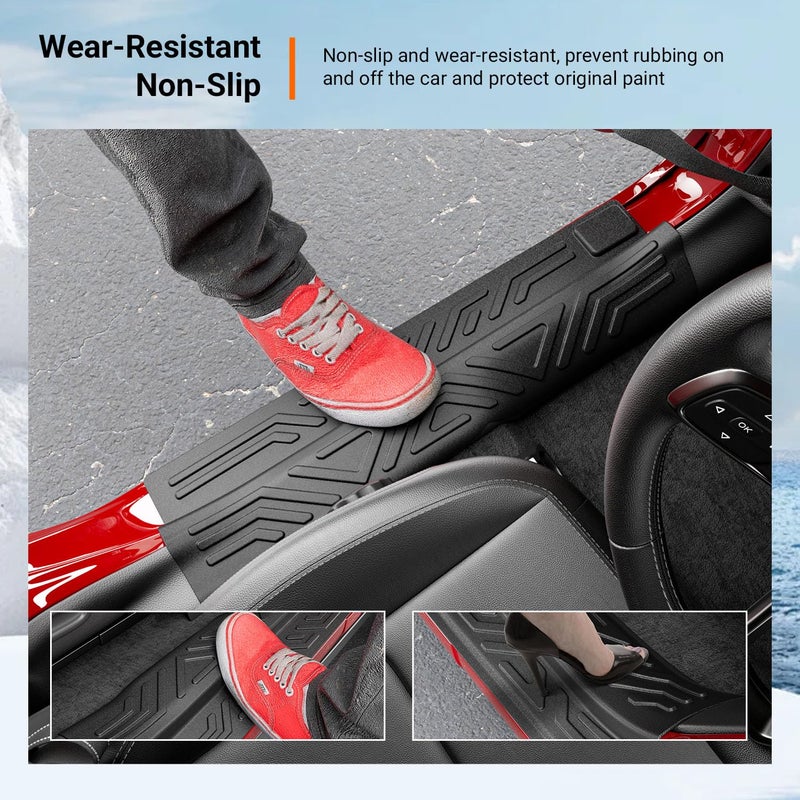 powoq Door Sill Guard Compatible with 2020-2026 Jeep Gladiator JT Threshold Protector 18-26 Wrangler JL Integrated Door Sill Protectors Entry Guard Replacement for 2020-2026 Jeep Gladiator Accessories - Image 4