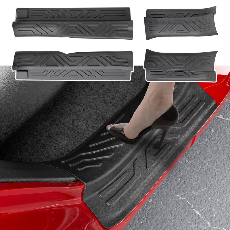 powoq Door Sill Guard Compatible with 2020-2026 Jeep Gladiator JT Threshold Protector 18-26 Wrangler JL Integrated Door Sill Protectors Entry Guard Replacement for 2020-2026 Jeep Gladiator Accessories - Image 1