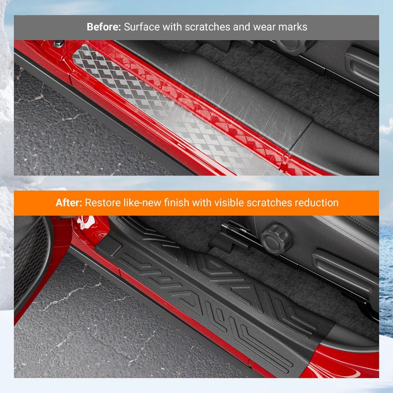 powoq Door Sill Guard Compatible with 2020-2026 Jeep Gladiator JT Threshold Protector 18-26 Wrangler JL Integrated Door Sill Protectors Entry Guard Replacement for 2020-2026 Jeep Gladiator Accessories - Image 3