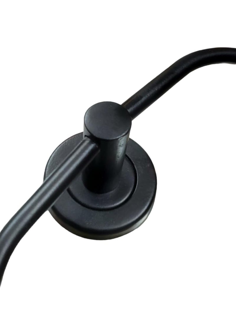 Nooks Stainless Napkin and Towel Holder for BathroomLiving RoomKitchenIndoorOutdoor Tringle Shape Ring Pack of 2 Black Colour - Image 3