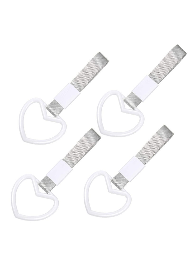 Excefore 4 Pieces Tsurikawa Ring Heart-Shaped Car Hand Strap Decorative Warning Loops Rear Bumper Warning Ring for Car Interior Exterior Decoration  - Image 1