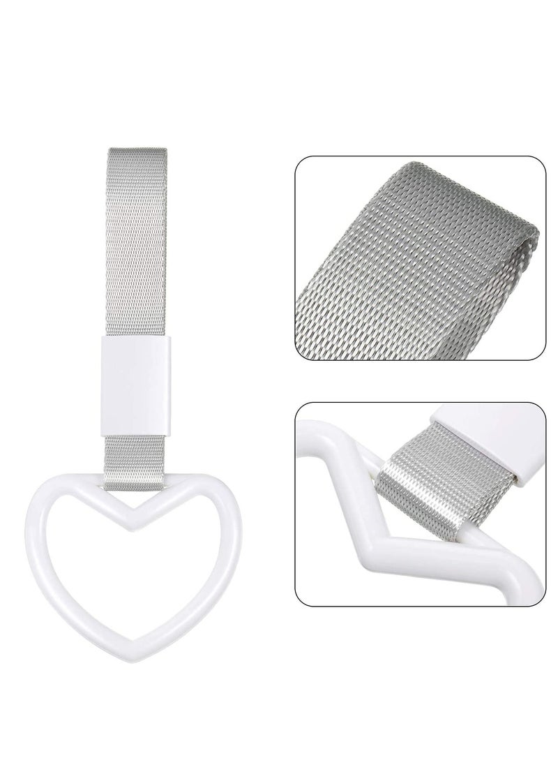 Excefore 4 Pieces Tsurikawa Ring Heart-Shaped Car Hand Strap Decorative Warning Loops Rear Bumper Warning Ring for Car Interior Exterior Decoration  - Image 2