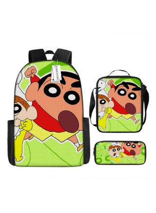 Crayon Shin-chan cartoon backpack primary and secondary school students' schoolbag large-capacity backpack printed satchel pen bag,16-Three-piece set (backpack + shoulder bag + pencil bag) - pzsku/ZA69EA03BF6036C694AD9Z/45/_/1732777219/5965a84f-d6a5-4277-9e48-52a6a0e84765