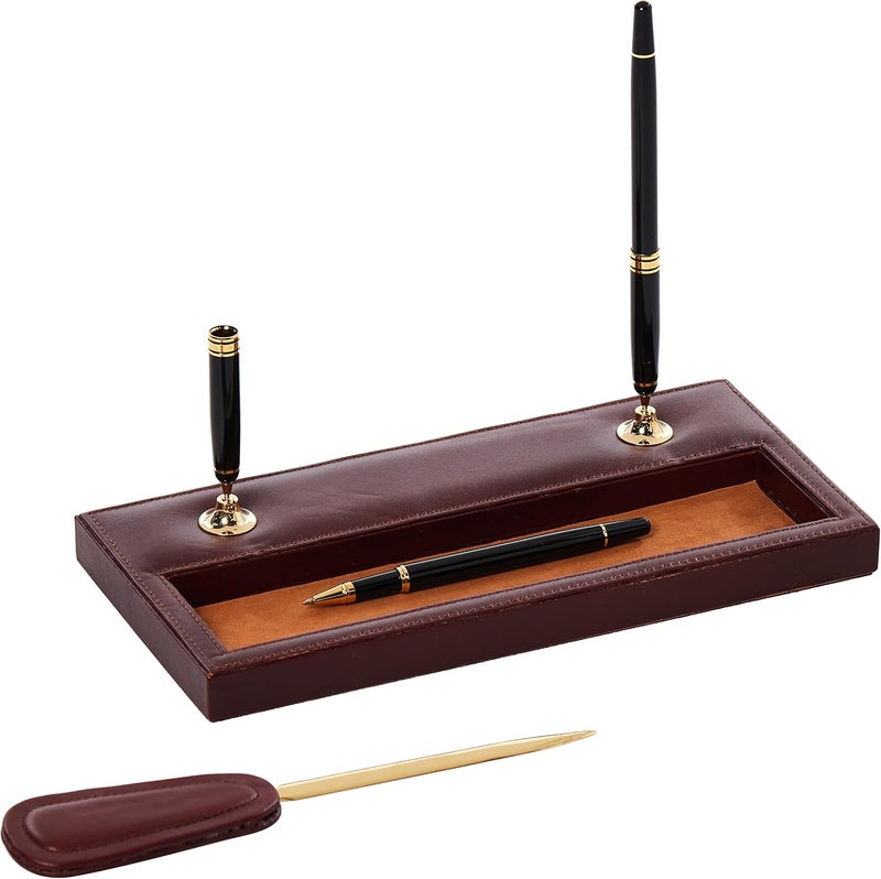 Dacasso Leather Desk Set 10Piece Mocha D3020 - Image 4