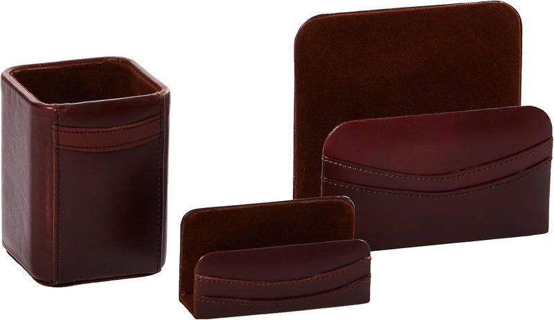 Dacasso Leather Desk Set 10Piece Mocha D3020 - Image 5