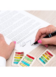 Geyoga 1300 Pcs/ 13 Packs Sign Here Flags Please Sign Here Tabs 10 Packs Assorted Colors Sign Flags 3 Packs Blank Arrow Stickers For Signature Bookmarks File Dispenser Office  - Image 5
