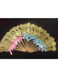 KASTWAVE 30 Pcs Cupcake Toppers with Bowknot Gold Glitter, Baby Shower Cupcake Picks, Gender Reveal Cupcake Topper Decorations for Gender Reveal Baby Shower Kids Birthday Party Supplies  - Image 5