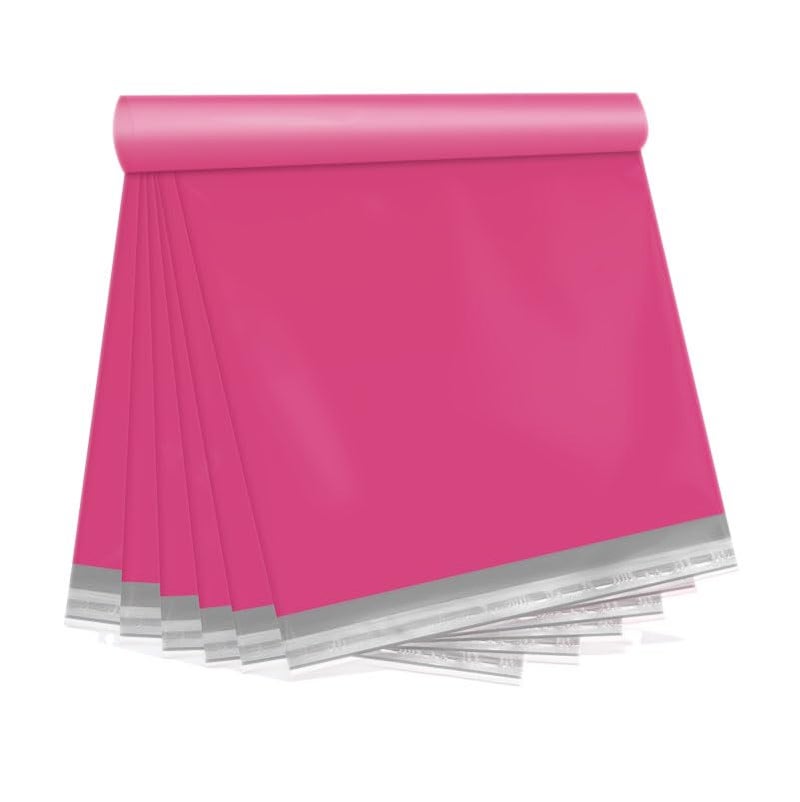 TRAEKESYI Pink Poly Mailers 14.5X19 100 Pack, Strong Adhesive Shipping Envelopes for Clothing/Shirt, Poly Bags for Small Businesses, Waterproof Mailing for Shipping, Packages Bags - Image 1
