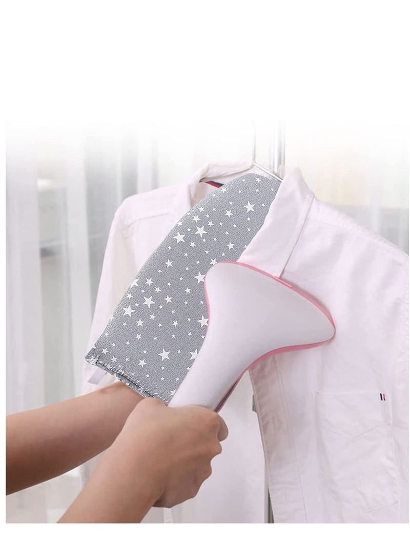KASTWAVE Garment Steamer Ironing Glove Waterproof Heat Resistant Anti Steam Mitt with Finger Loop Complete Care Protective Garment Steaming Mitt Accessories for Clothes (Grey stars)  - Image 4