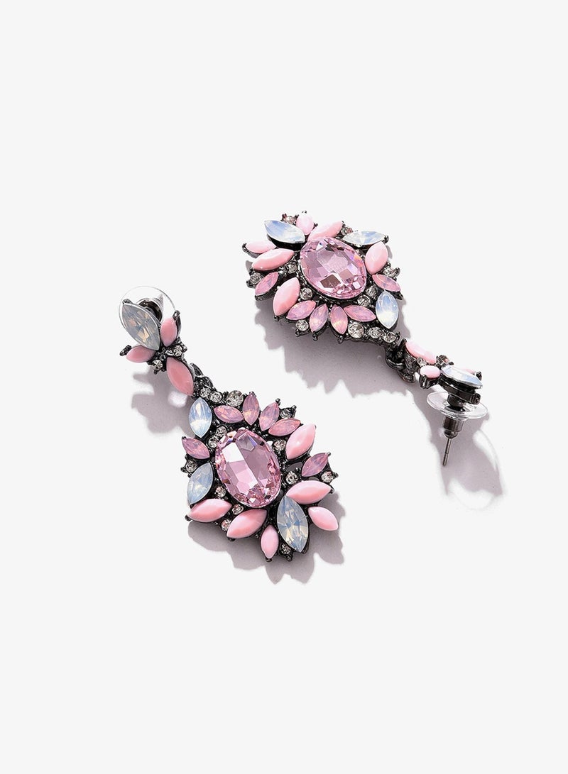 SOHI Pink Contemporary Artificial Drop Earring Jewellery - Image 4